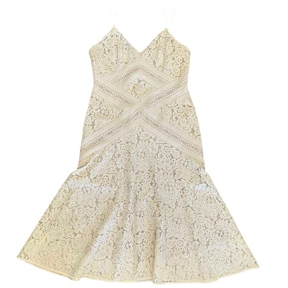 Lover the Label | Rapture White Lace Midi Dress Sz 8 Bridal LWD Occasion Floral - Picture 12 of 16